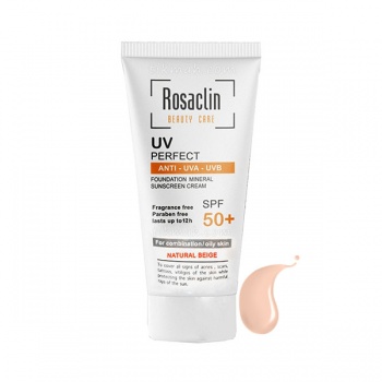 ضد آفتاب رزاکلین برای پوست چرب و مختلط رنگ بژ طبیعی - Rosaclin Sunscreen For Oily Skin Natural Beige