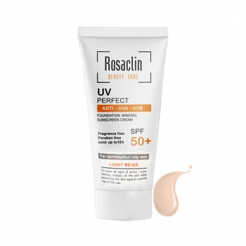 کرم ضد آفتاب رزاکلین مناسب پوست چرب و مختلط (رنگ بژ روشن) - Rosaclin Sunscreen Cream For Oily Skin Light Beige