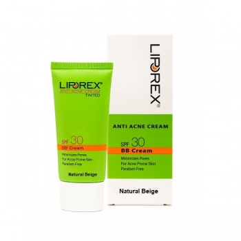 کرم ضد آفتاب ضدجوش لیپورکس (رنگی - بژ طبیعی) (SFP30) - Liporex Anti Acne Sunscreen Natural Beige SFP30