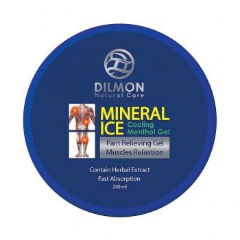 ژل تسکین دهنده درد و خنک کننده  دیلمون - Dilmon Mineral Ice Cooling Menthol Gel 200ml